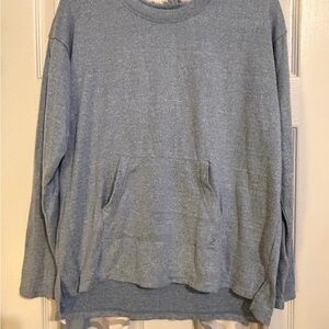 Cuddl Duds Light Blue Knit Top and Camo Bottoms - M